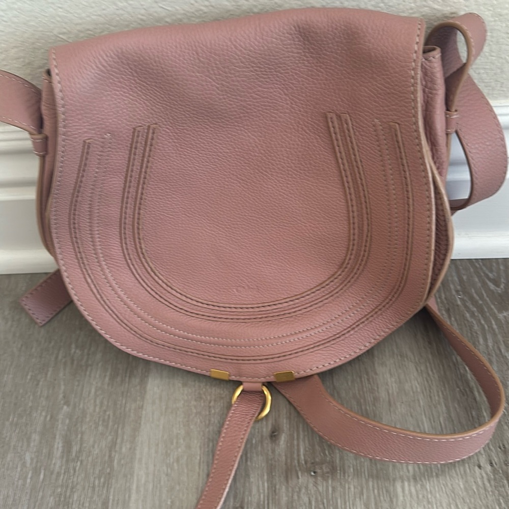 Chloe Marcie Leather Saddle Bag